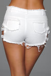 J10BL Buckled Down Denim Shorts - Medium Wash